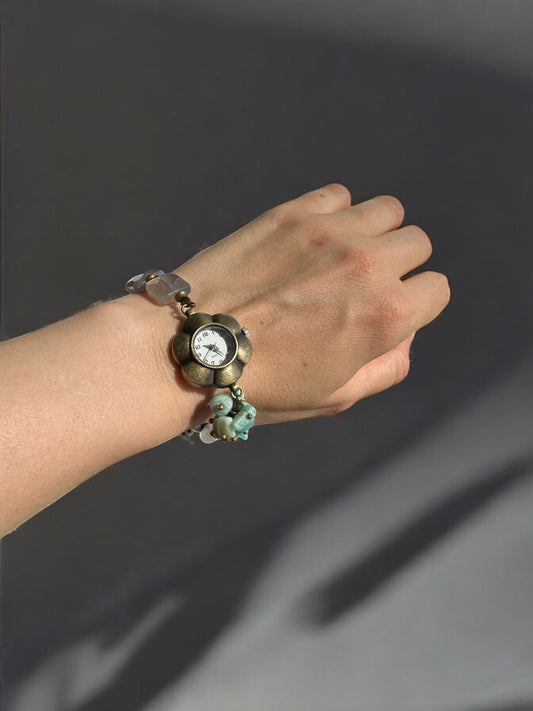 Amazonite and larimar custom watch