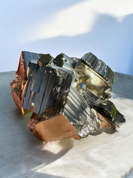 Pyrite cube from Huanzala Peru