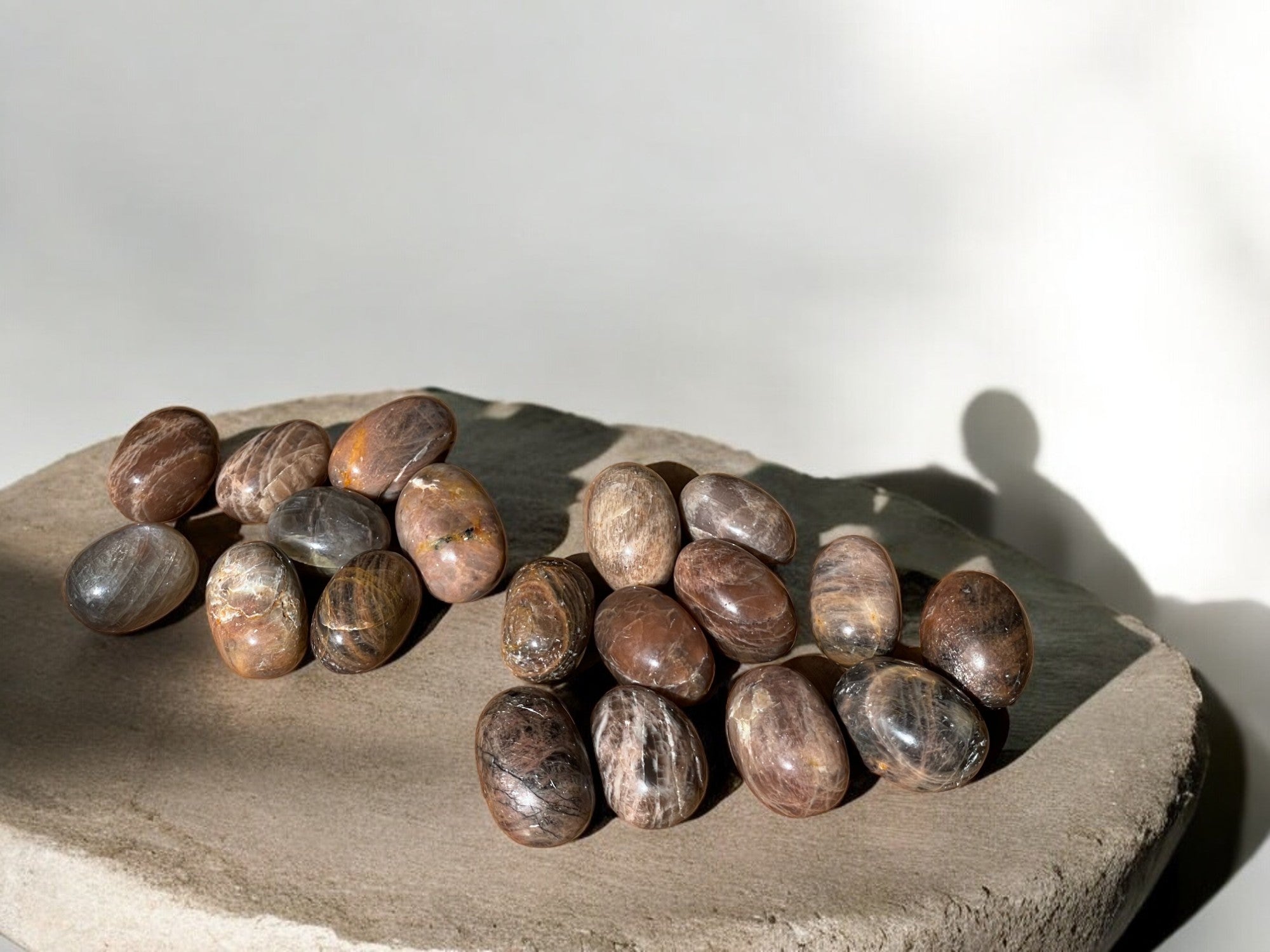 Black Moonstone Collection | Tumbled Crystals & Crystal Towers