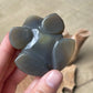 Agate crystal figurine frog underneath