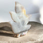 Agate crystal longer leaf on a stand