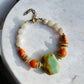 Amazonite, Imperial Jasper, Agate, and Pearl Crystal Bracelet