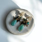 Amazonite and Chrysocolla 18K Gold Plated Statement Earrings