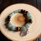Amazonite and tiger’s eye bracelet with Tree of Life charm