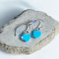 Amazonite crystal heart gemstone earrings