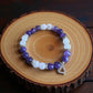 Amethyst and clear quartz beaded bracelet for calm, clarity, and protection