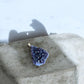 Amethyst raw crystal pendant with dark purple