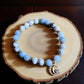 Aquamarine and howlite crystal bracelet for calm, peace, and renewal