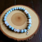 Aquamarine and moonstone gemstone bracelet for calm, intuition, and renewal