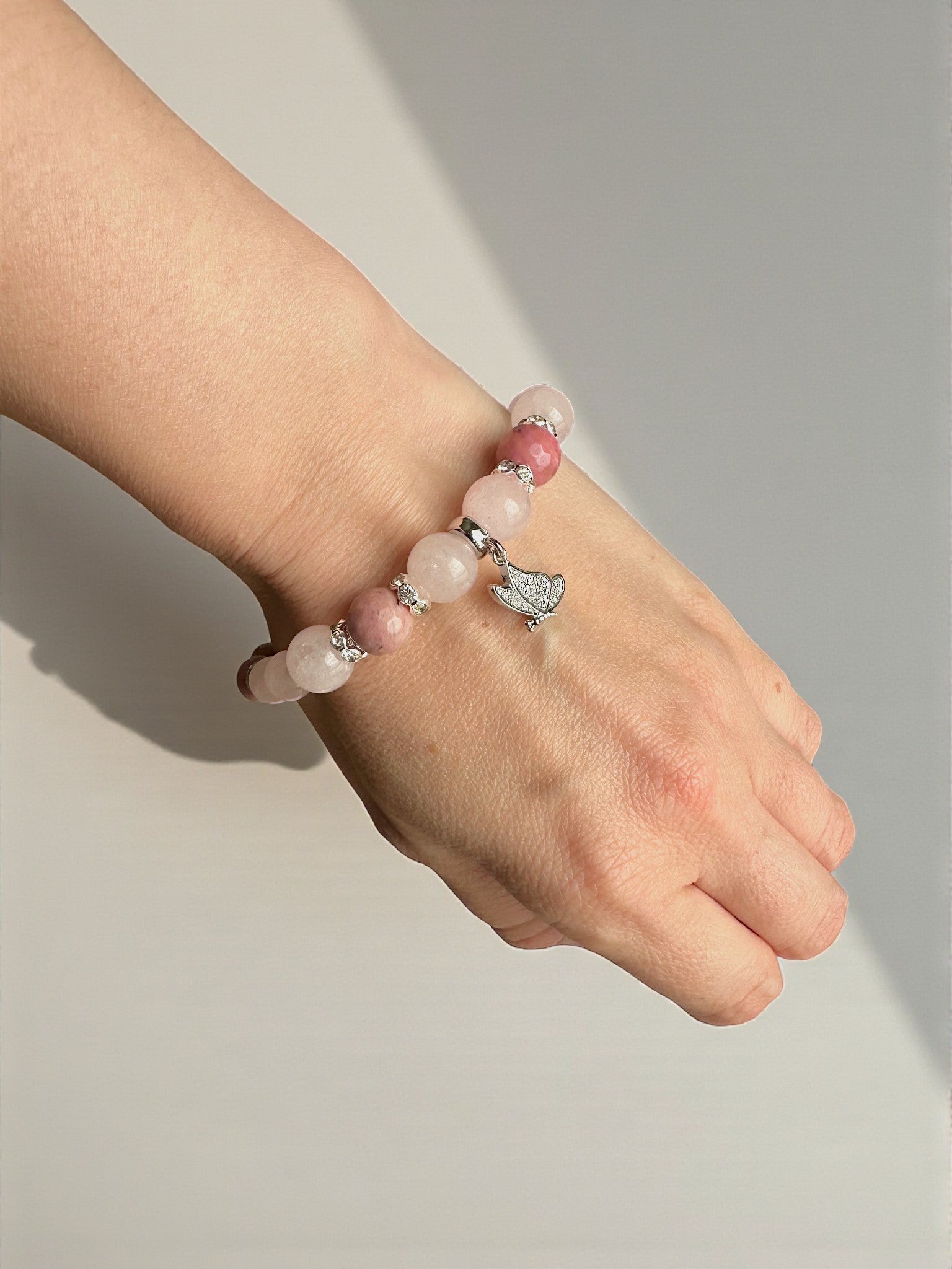 Beaded gemstone bracelet symbolising compassion and forgiveness