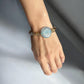 Blue agate And aquamarine and agate crystal bracelet with gold plating