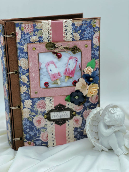Blueish pink ice cream recipe book