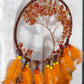Carnelian crystal dreamcatcher with life tree