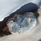 Celestite raw crystal on a slab