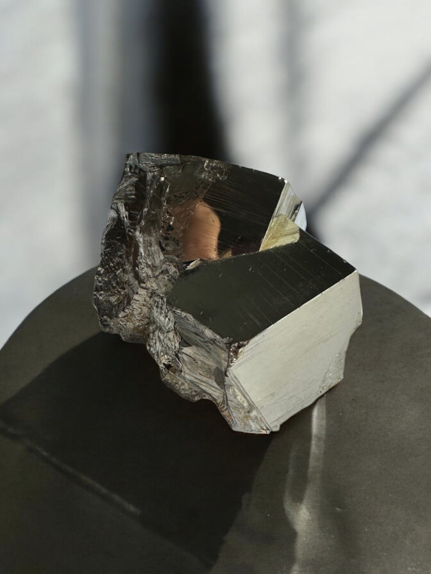 Close-up of Pyrite cubic formation