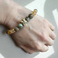Crystal jewellery Australia featuring a rhyolite and citrine bracelet.