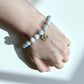 Crystal jewellery Australia featuring an aquamarine and howlite bracelet.