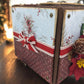 Customisable Christmas shabby chic photo box album with handmade embellishments, 3 drawers and festive design—holiday photo organiser and gift.