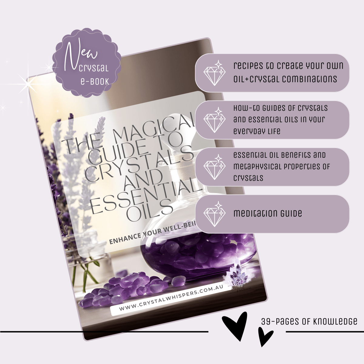 Digital e-book about crystals and essential oils