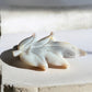 Druzy agate crystal shape of a longer leaf