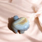 Druzy agate turtle figurine back view