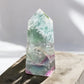 Rainbow fluorite crystal tower