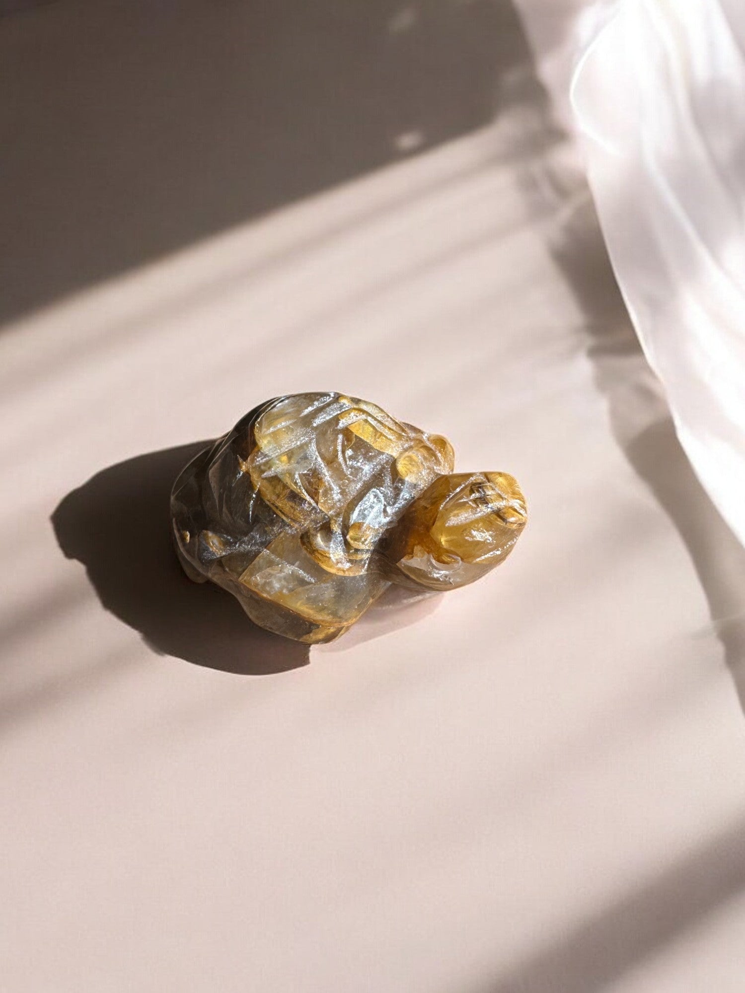 Golden healer quartz crystal animal