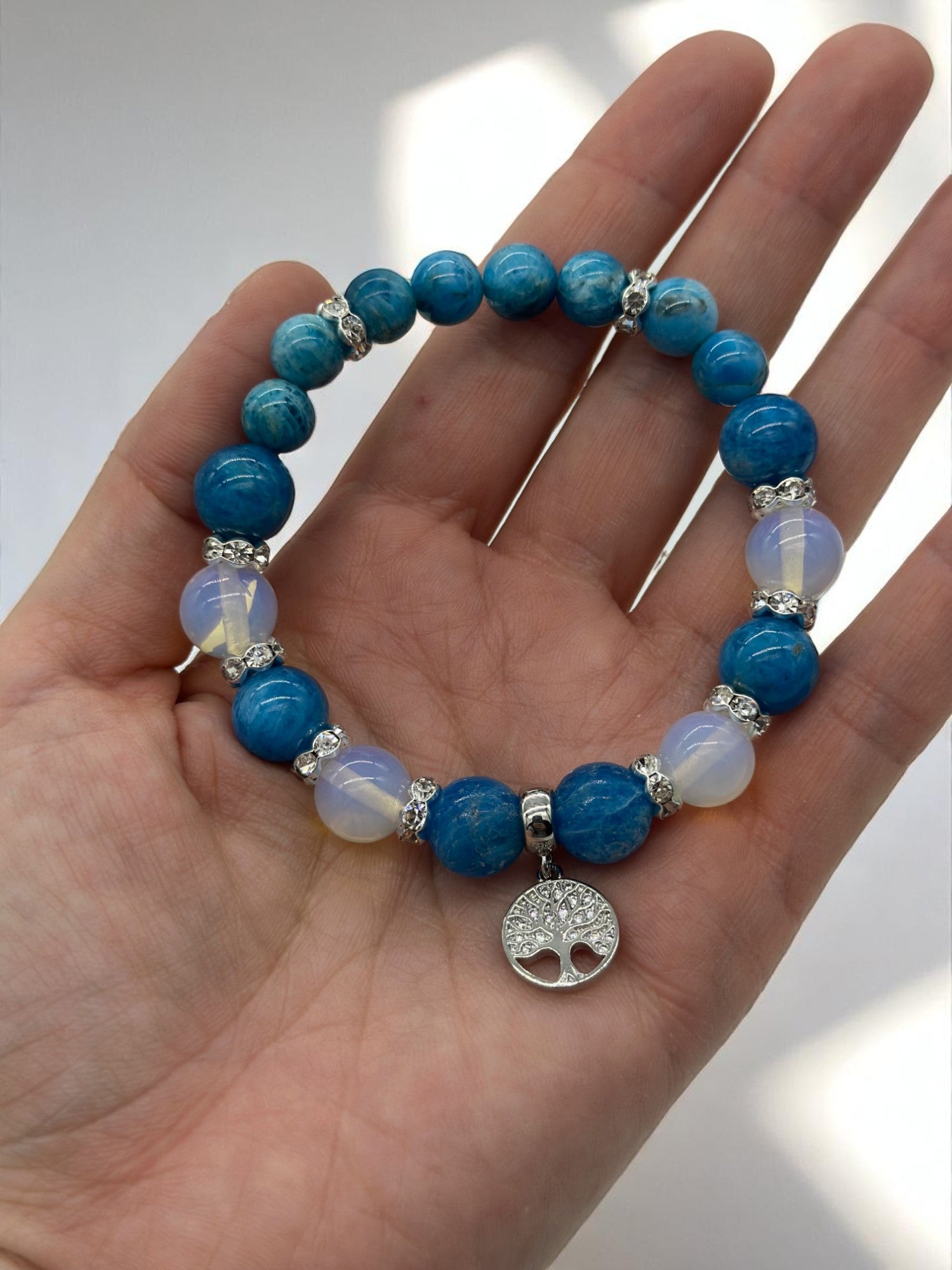 Handmade beaded bracelet for clarity and personal growth