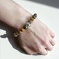 Handmade crystal bracelet with unakite and crazy lace agate beads.