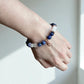 Handmade healing bracelet with sodalite and clear quartz beads