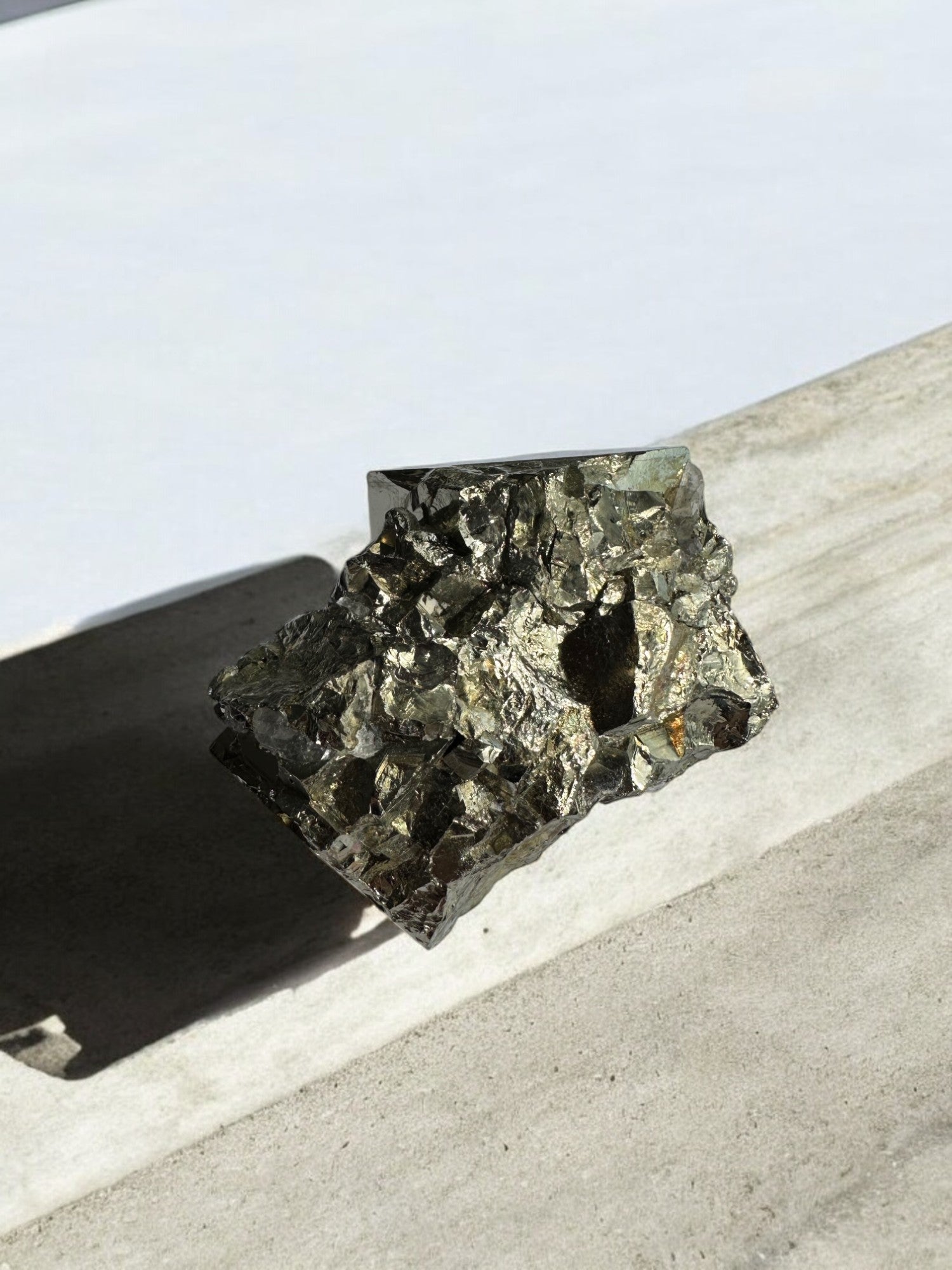 Huanzala mine Pyrite cubes in natural formation