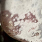 Inclusions on Giant pink amethyst crystal heart 