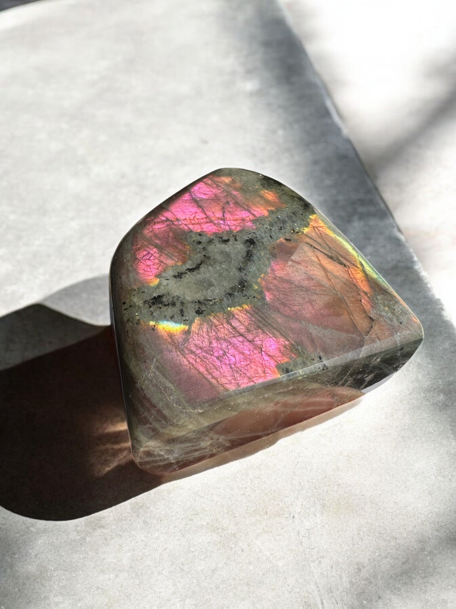 Labradorite raw crystals with vibrant energy and flashes