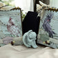 Lovely Australian cockatoo A6 notebook with hardbound spiral and decorative bow—artisan handmade stationery for writing, notes and journaling.