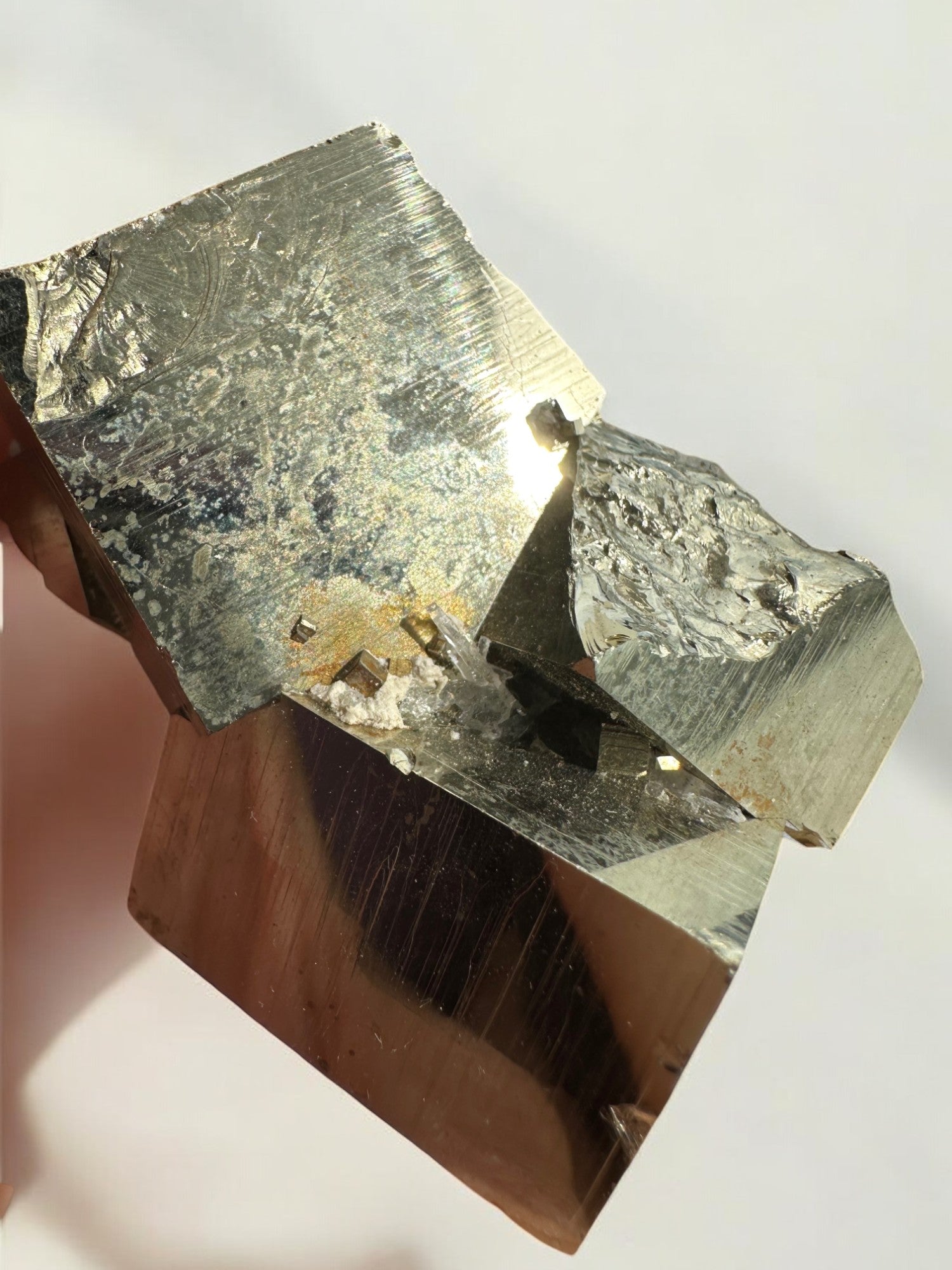 Natural Pyrite cubes with sharp edges