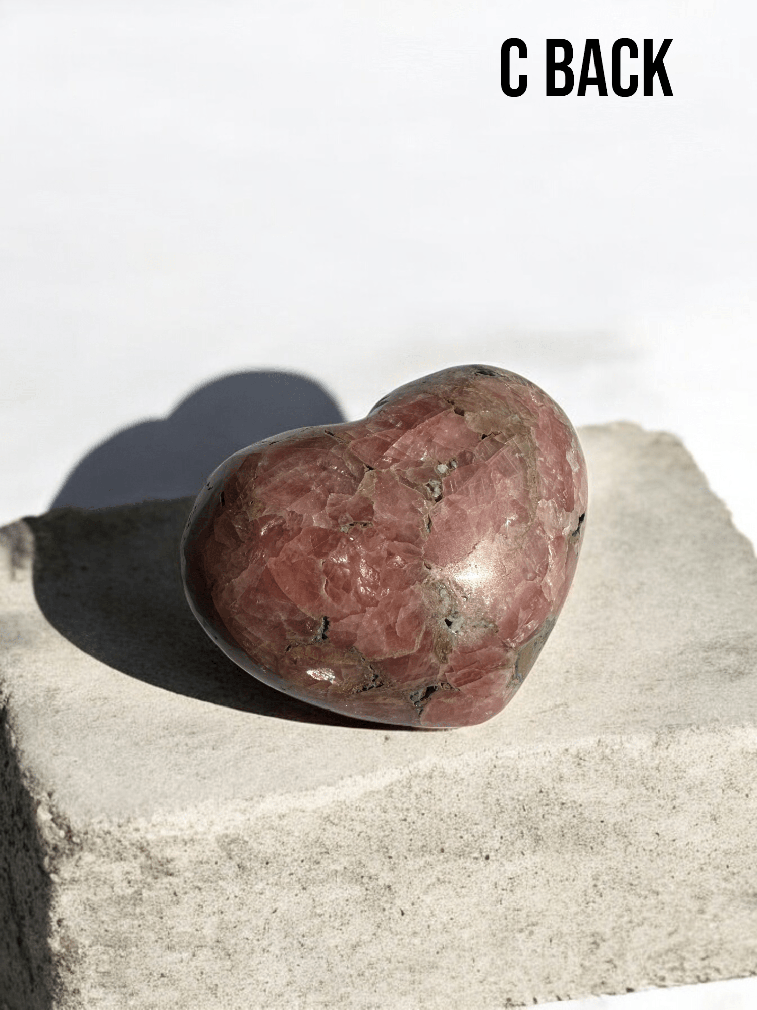Natural Rhodochrosite heart-shaped crystal from Argentina