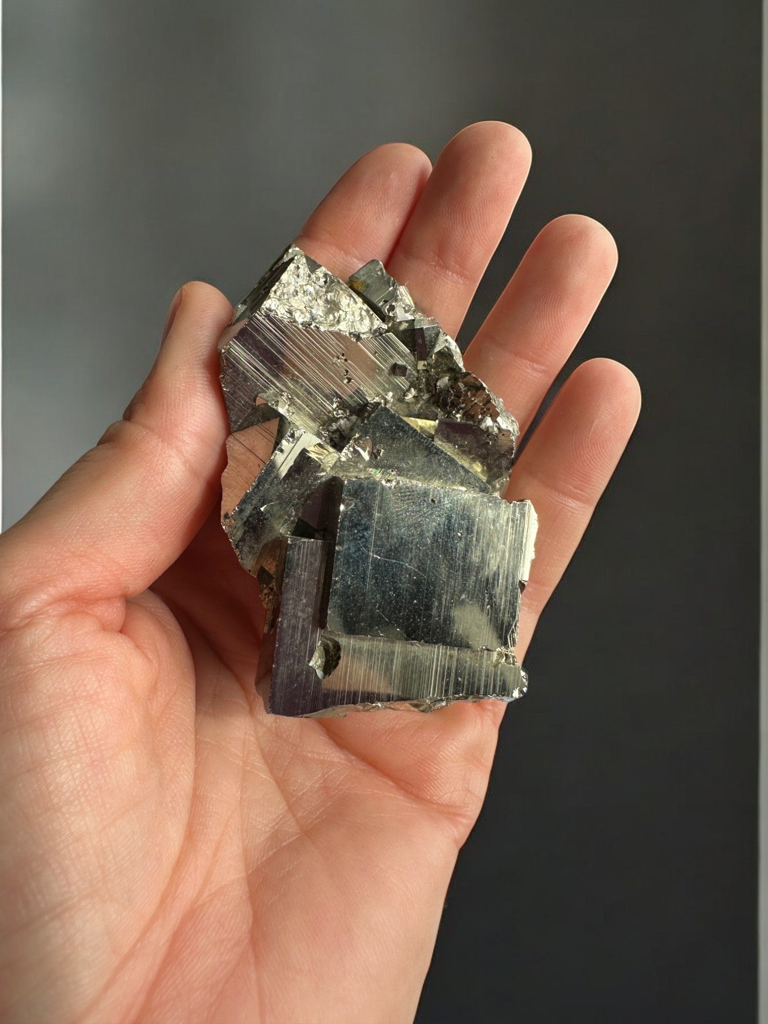 Peruvian Pyrite cubes with brilliant luster
