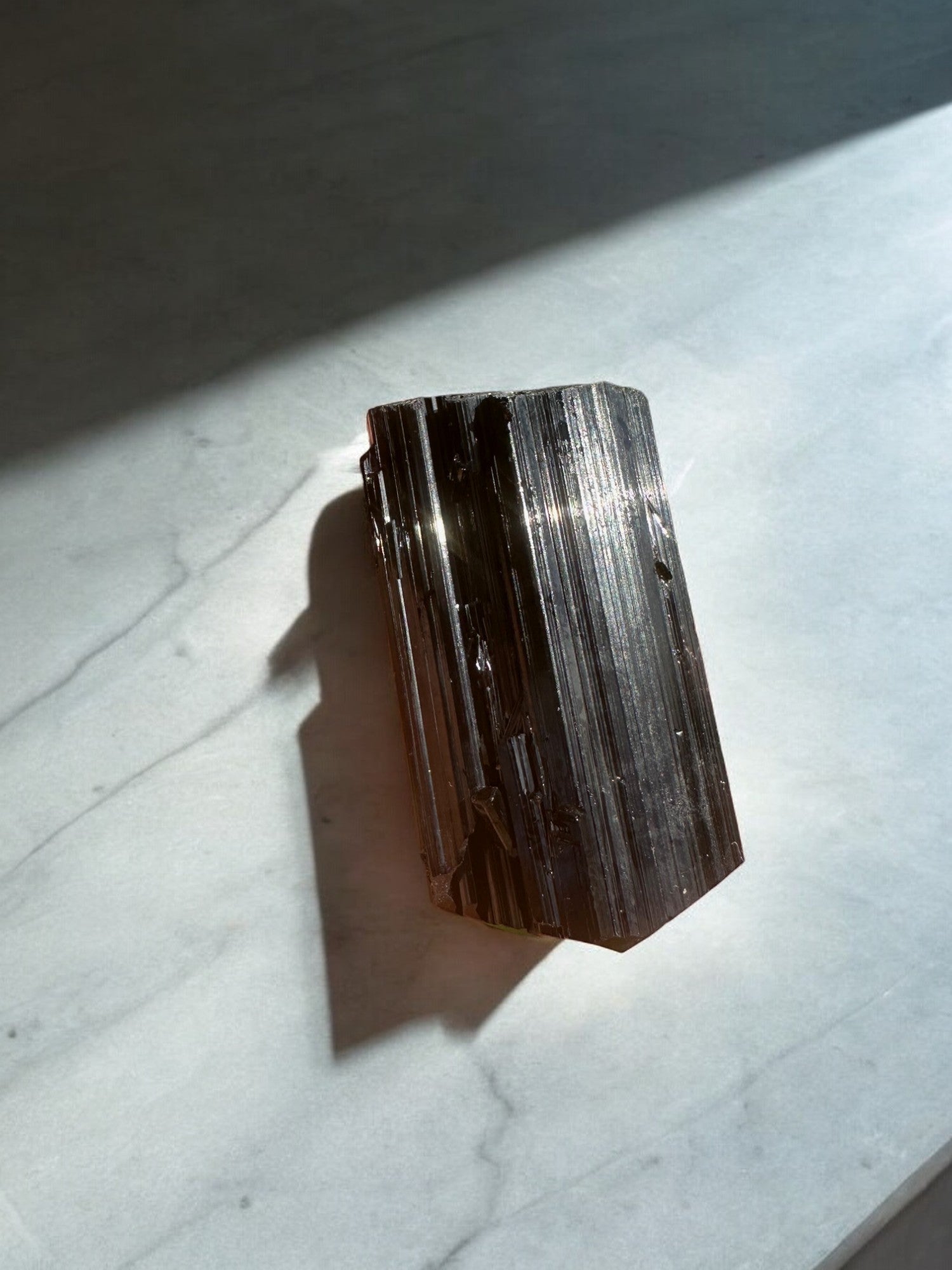 Protective energy of high quality black tourmaline raw crystal