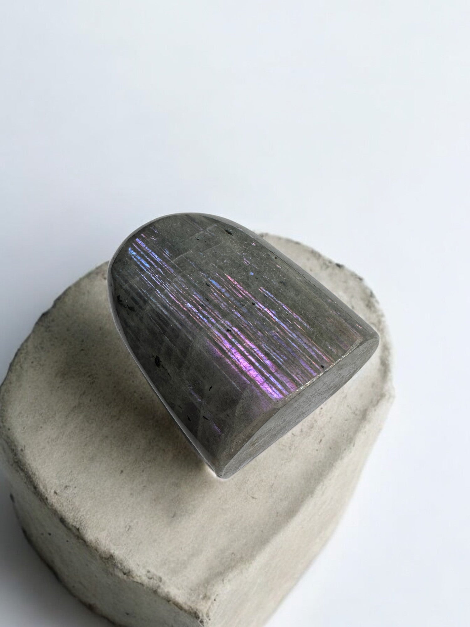 Purple labradorite free form crystal for decoration