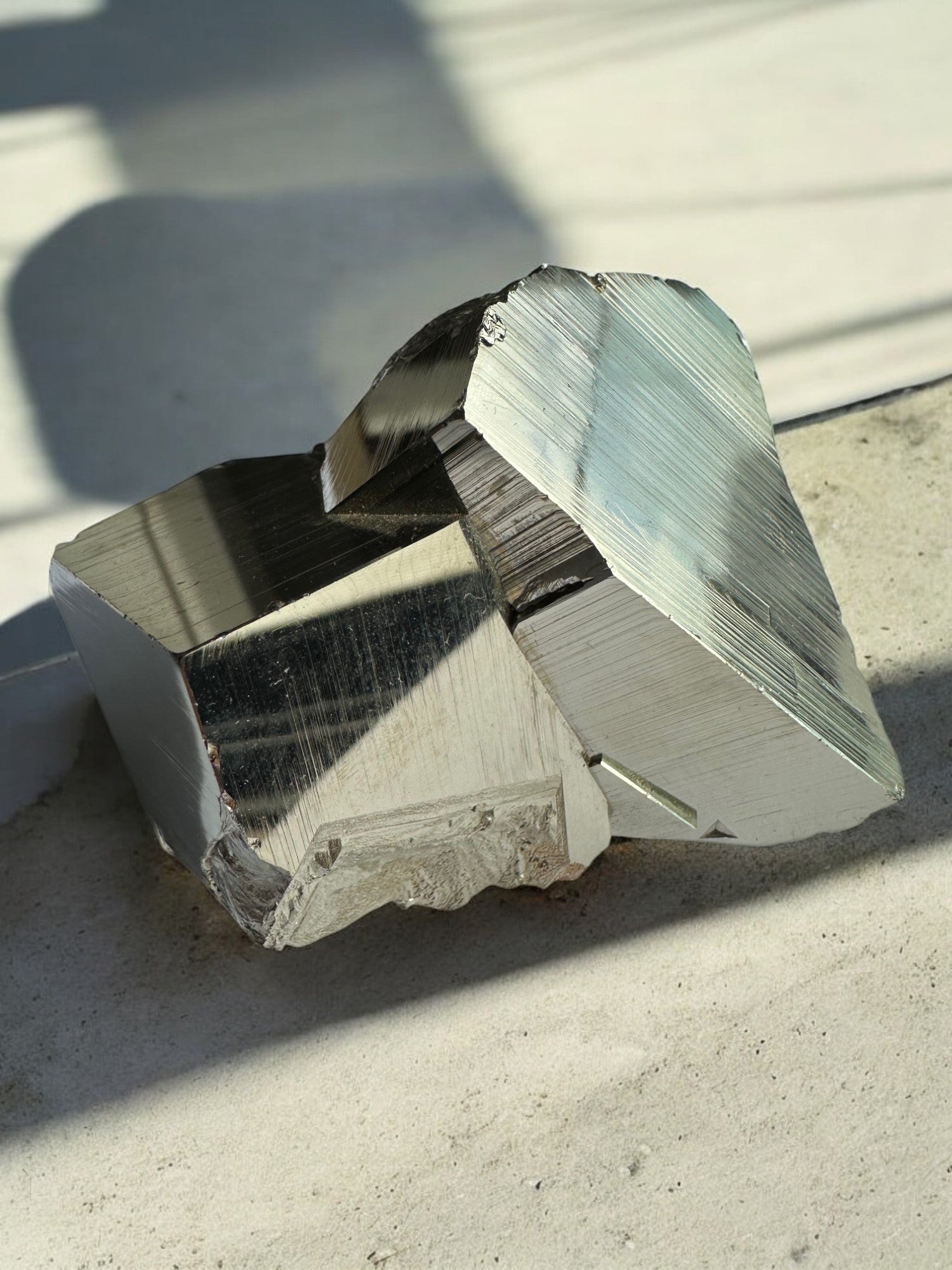 Pyrite mineral with cubic shapes