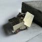 Raw Pyrite cube structure with golden finish