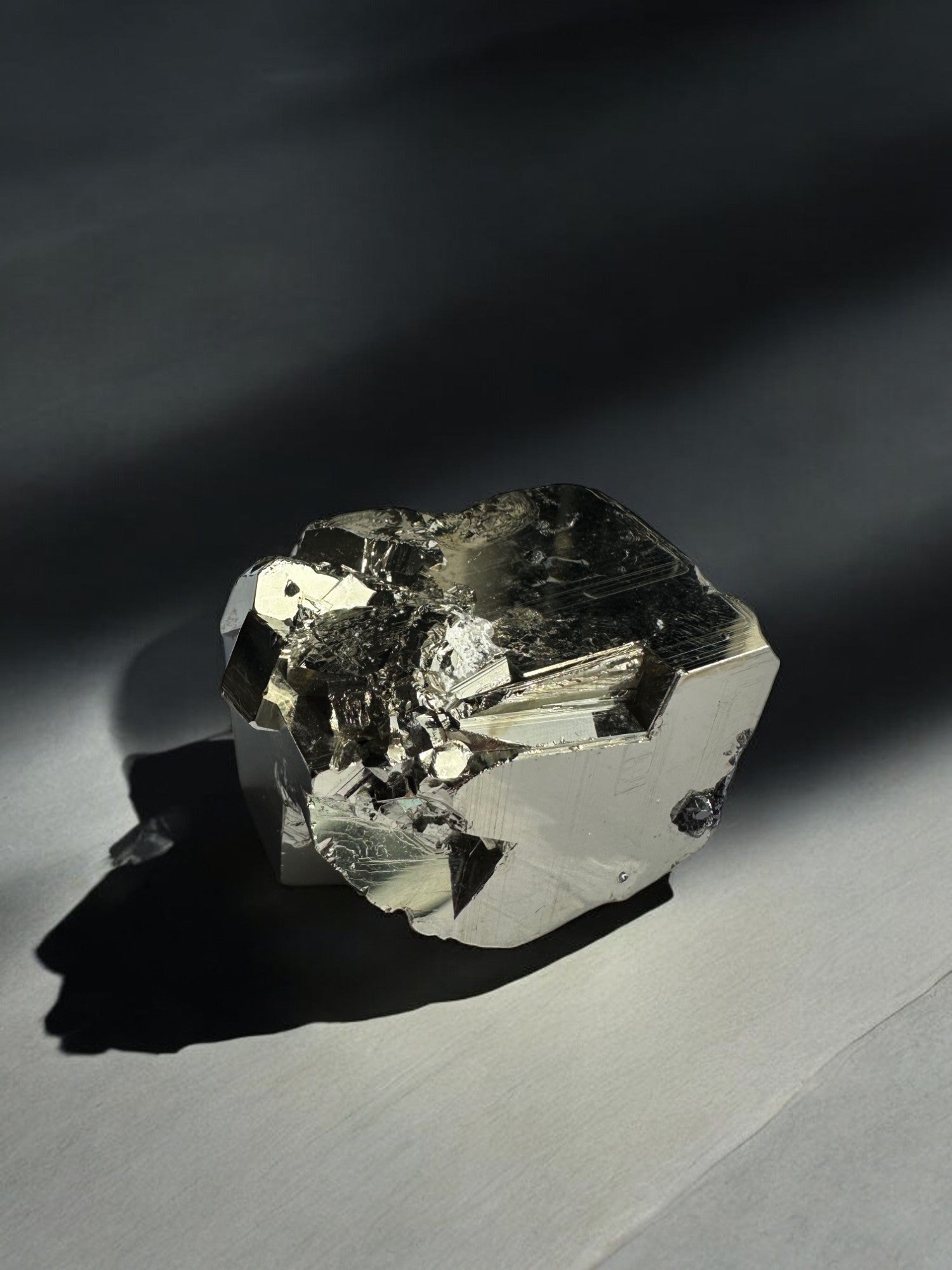 Raw Pyrite cubes from Huanzala mine, Peru