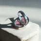 Rhodochrosite crystal ring underside view