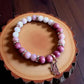 Rhodonite and pink opal gemstone bracelet for love and emotional healing