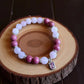 Rhodonite and rose quartz gemstone bracelet for love and compassion