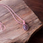 Rhodonite macrame handmade crystal necklace