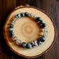 Rhyolite and citrine gemstone bracelet for creativity and abundance.