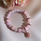 Rose Quartz Heart Life Tree Crystal Bracelet symbolising love and healing