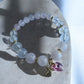 Rose Quartz and Clear Quartz Swarovski Heart Crystal Bracelet