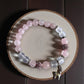 Rose Quartz and Clear Quartz bracelet for love and clarity